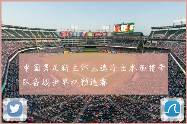 中国男足新主帅人选浮出水面将带队备战世界杯预选赛